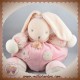 KALOO SOS DOUDOU LAPIN FLEURS BOULE ROSE LILIROSE