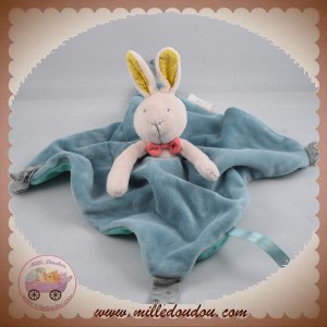 MOULIN ROTY SOS DOUDOU POUPEE LAPIN PLAT BLEU MADEMOISELLE RIBAMBELLE