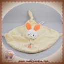 GIPSY SOS DOUDOU LAPIN PLAT JAUNE PAPILLON ORANGE ATTACHE TETINE