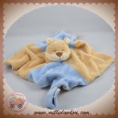 NOUKIE'S SOS DOUDOU OURS ROMEO PLAT MARRON BLEU ATTACHE TETINE