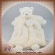 KALOO SOS DOUDOU OURS PLAT BLANC PLUME PERLE MARIONNETTE