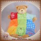 KALOO SOS DOUDOU OURS MARIONNETTE COLORS BLEU ROUGE ORANGE POMME