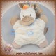 NATTOU SOS DOUDOU ZEBRE ARTHUR QUASI PLAT BLANC RAYE BEIGE AVION