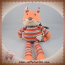 ORGANIC FARM BUDDIES SOS DOUDOU RENARD RAYE GRIS ORANGE HOCHET