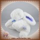 DOUDOU ET COMPAGNIE LAPIN POMPON LAVANDE VIOLET ALLONGE BLANC DC2681 25 CM