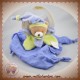 BABYNAT BABY NAT SOS DOUDOU OURS PLAT TISSU LANGE VIOLET COLERETTE VERT