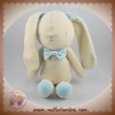 KLORANE SOS DOUDOU LAPIN BEIGE NOEUD PAPILLON VICHY VERT