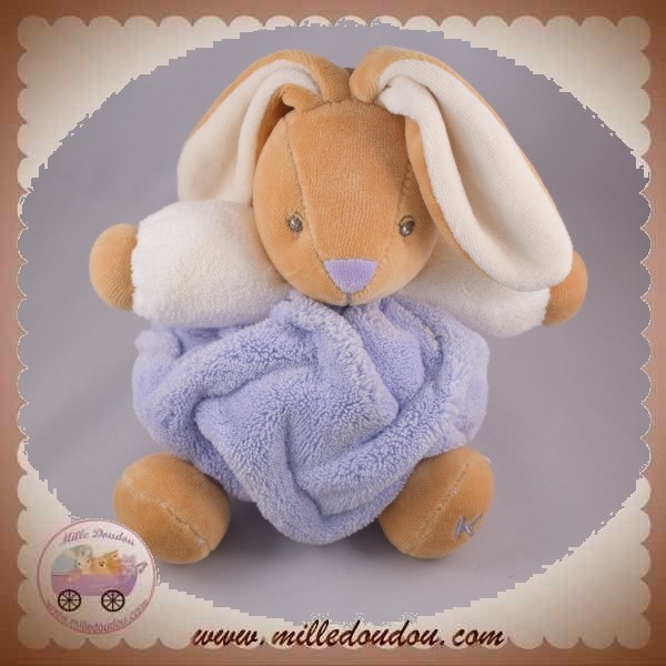 KALOO SOS DOUDOU LAPIN GRIS PLAT PLUME JAUNE FLUO NOEUD - Boutique pour  retrouver Doudou !!!