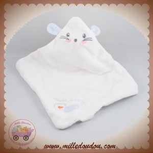 SOS DOUDOU MOUCHOIR LAPIN PLAT BLANC MADE WITH