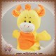 JEUX 2 MOMES SOS DOUDOU GIRAFE MARIONNETTE JAUNE ORANGE ETOILES