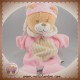 MES PETITS CAILLOUX SOS DOUDOU OURS MARIONNETTE ROSE