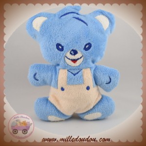 NESTLE SOS DOUDOU OURS BLEU SALOPETTE BEIGE