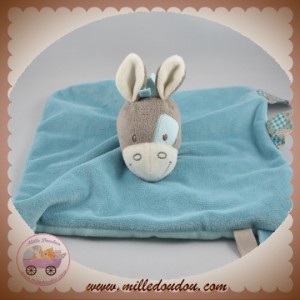 NATTOU SOS DOUDOU CHEVAL ANE GRIS GASTON PLAT BLEU