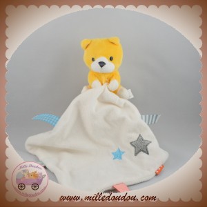 HEMA SOS DOUDOU LION JAUNE MOUCHOIR BLANC ETOILE