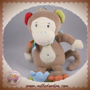 BABYSUN SOS DOUDOU SINGE ECRU BEIGE MARRON MUSICAL 18 CM