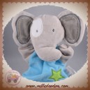 CMP SOS DOUDOU ELEPHANT GRIS MARIONNETTE BLEU ETOILE