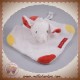 SUCRE D'ORGE SOS DOUDOU ELEPHANT PLAT EPONGE BLANC ROUGE JAUNE