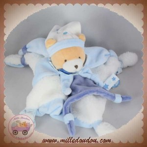 DOUDOU ET COMPAGNIE SOS OURS PLAT BLANC BLEU DC2716