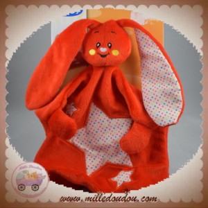 AUCHAN SOS DOUDOU LAPIN PLAT ROUGE CARRE ETOILES