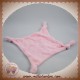 SOS DOUDOU CARRE MOUCHOIR PLAT ROSE NOEUD FLEUR