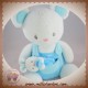 LUMINOU SOS DOUDOU SOURIS OURS FLUORESCENT SALOPETTE BLEU