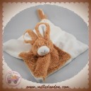 SOS DOUDOU LAPIN PLAT BLANC DEVANT MARRON POIL