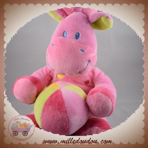 POMMETTE SOS DOUDOU GIRAFE ROSE BALLON MUSICAL