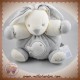 KALOO SOS DOUDOU LAPIN BLANC BOULE GRIS POISSON ZEN