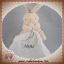 BABYNAT BABY NAT SOS DOUDOU LAPIN ECRU MOUCHOIR BLANC