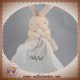 BABYNAT BABY NAT SOS DOUDOU LAPIN ECRU MOUCHOIR BLANC