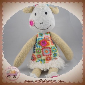 EBULOBO SOS DOUDOU MOUTON LAINE ROBE FLEURS