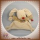 NICOTOY SOS DOUDOU LAPIN BASTIEN BEIGE PLAT BOUT BORDEAUX OREILLES