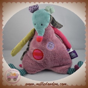 MOULIN ROTY SOS DOUDOU SOURIS PRUNE VIOLET VERT MUSCIAL LES JOLIS PAS BEAUX