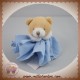 SOS DOUDOU ET COMPAGNIE OURS PLAT LANGE TISSU BLEU MINI DC2357