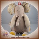 MOULIN ROTY SOS DOUDOU ELEPHANT BEIGE JAUNE LES PAPOUM 28 CM