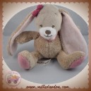 NATTOU SOS DOUDOU LAPIN NINA BEIGE FOULARD ROSE