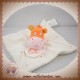 DMC SOS DOUDOU GIRAFE ORANGE PLAT BLANC POIS ROSE