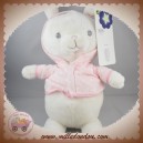 ORCHESTRA SOS DOUDOU LAPIN BLANC SWEAT CAPUCHE ROSE ETOILES FLUORESCENTES