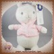 ORCHESTRA SOS DOUDOU LAPIN BLANC SWEAT CAPUCHE ROSE ETOILES FLUORESCENTES