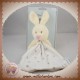 STOKOMANI SOS DOUDOU LAPIN ECRU PLAT TAUPE ETOILES MES PETITS CAILLOUX