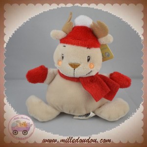 KIMBALOO SOS DOUDOU RENNE CARIBOU NOEL ECRU BEIGE