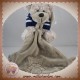 I2C KIABI SOS DOUDOU OURS GRIS PULL LAINE MOUCHOIR TAUPE