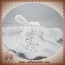 INTERDIT DE ME GRONDER SOS DOUDOU LAPIN PLAT BLANC ROND GRIS