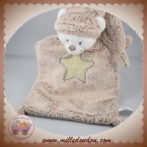 NICOTOY SOS DOUDOU OURS BLANC PLAT MARRON CHINE ETOILE