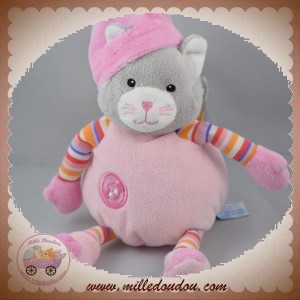 GIPSY SOS DOUDOU CHAT GRIS CORPS ROSE MUSIQUE BRAS RAYE
