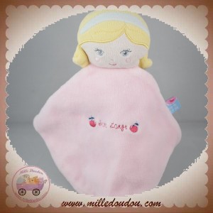 SUCRE D'ORGE DOUDOU POUPEE FILLE BLONDE PLAT LOSANGE ROSE CERISE