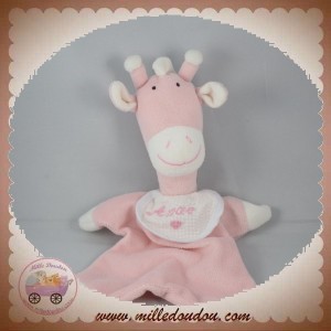 DMC SOS DOUDOU GIRAFE PLATE ROSE BLANCHE