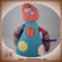 MOULIN ROTY SOS DOUDOU LAPIN VIOLET CORPS LAINE VERT ROND LES JOLIS PAS BEAUX