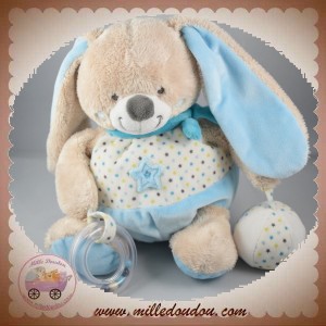 MOTS D'ENFANTS SOS DOUDOU LAPIN BOULE BLEU ETOILE EVEIL