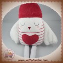 TAPE A L'OEIL SOS DOUDOU CHOUETTE HIBOU BLANC BONNET ROUGE COEUR